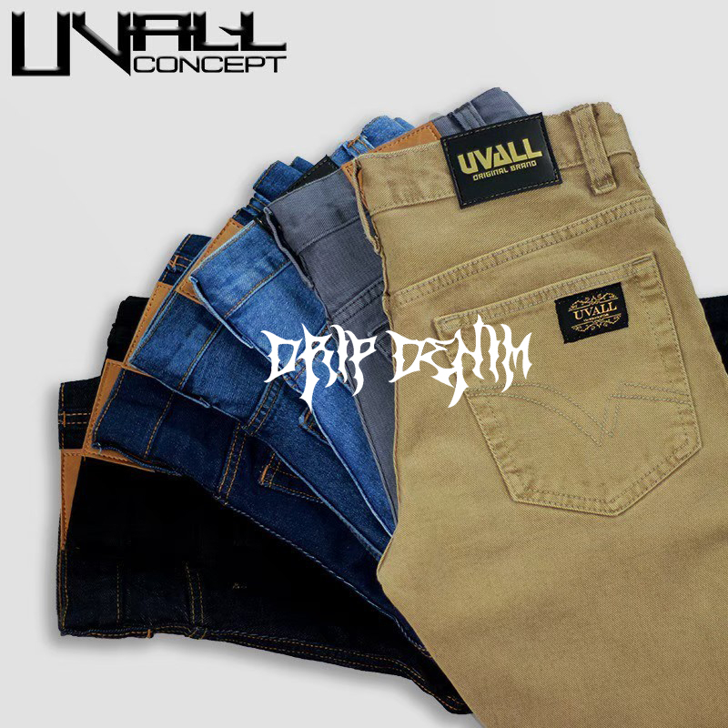 Celana Jeans Model Standar Regular Uvall Pria