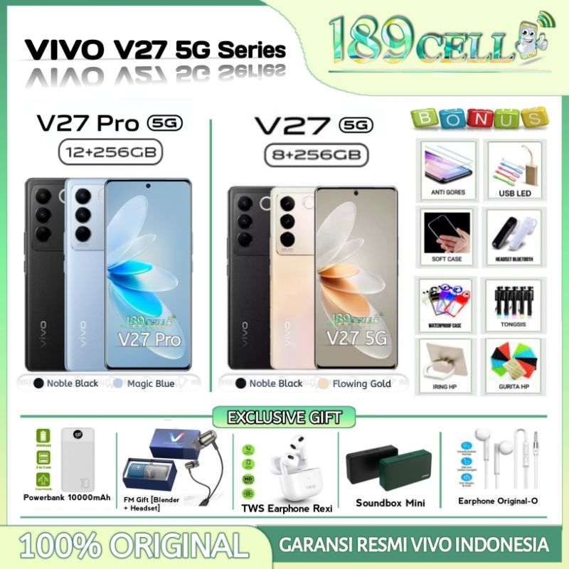 VIVO V27 5G 8/256 - VIVO V23 5G 8/128 - Y36 5G 8/256 GARANSI RESMI VIVO INDONESIA