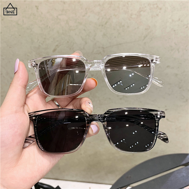 Kacamata Hitam Persegi Wanita/ Pria Gaya Retro Sempit Frame Murah Sunglasses Fashion Korea