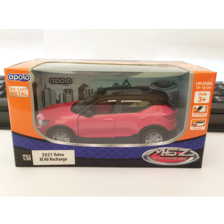 Diecast Apolo MSZ Volvo XC40 Recharge 2021 Scale 1/39