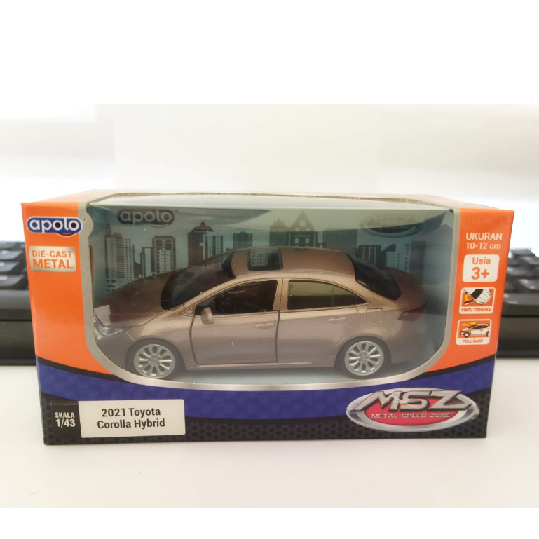 Diecast Apolo MSZ Toyota Corolla Hybrid 2021 Scale 1/43