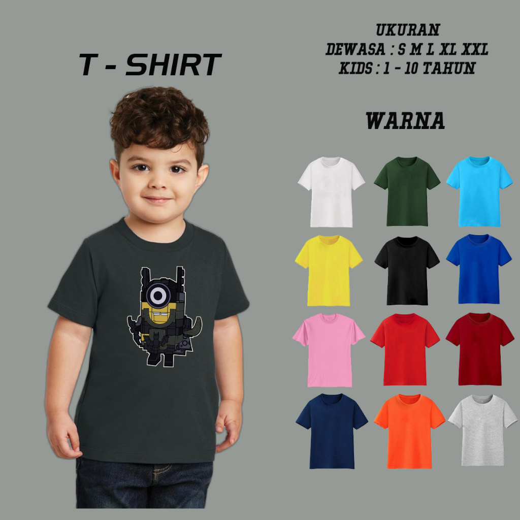 C155 KAOS BATMAN MINION LEGO / KAOS ANAK LAKI LAKI & PEREMPUAN KARTUN / BAJU DEWASA PRIA & WANITA S 