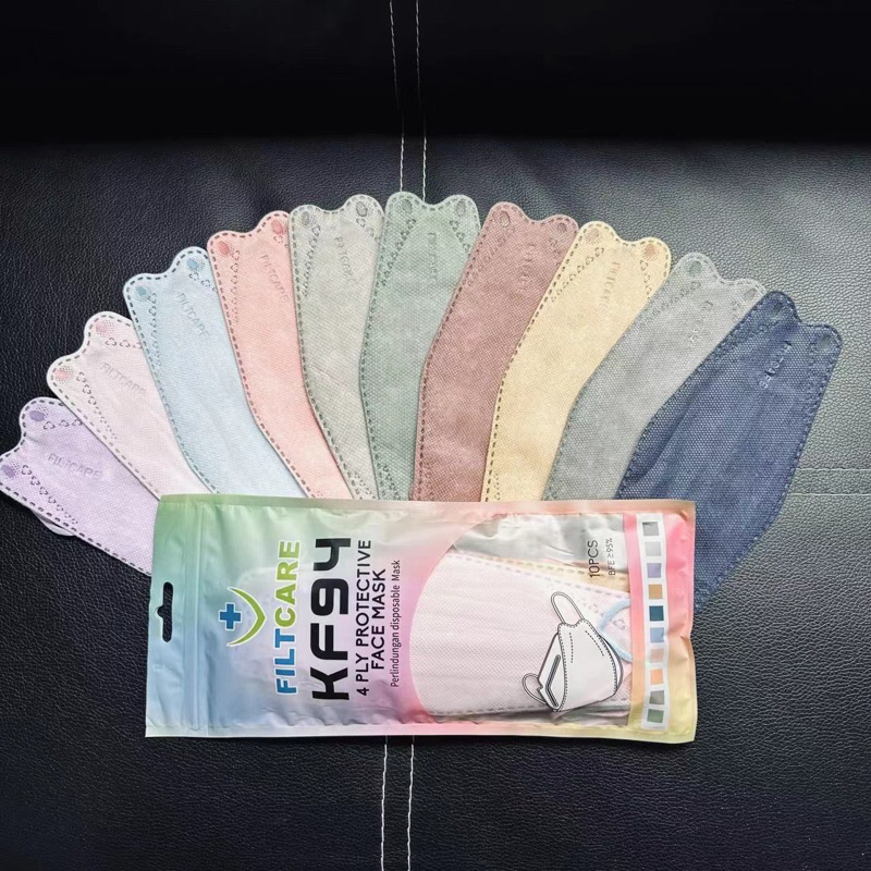 Masker Filtcare Kf94 Earloop mix 10 warna isi 10 pcs