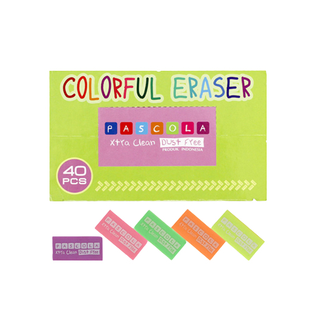 

Standard - Pascola Colorful / Quantum Eraser Q12 Warna Hitam / Q-10 Warna Putih (Penghapus,Setip Pensil,Pencil)