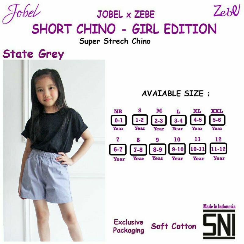 Jobel - Short Chino Girl Edition