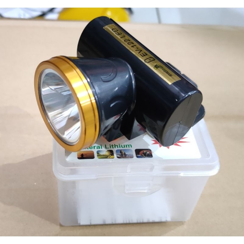 LAMPU SENTER KEPALA EVATECH TYPE EV-122 20 WATT BATERAI LITHIUM/BISA BONGKAR PASANG