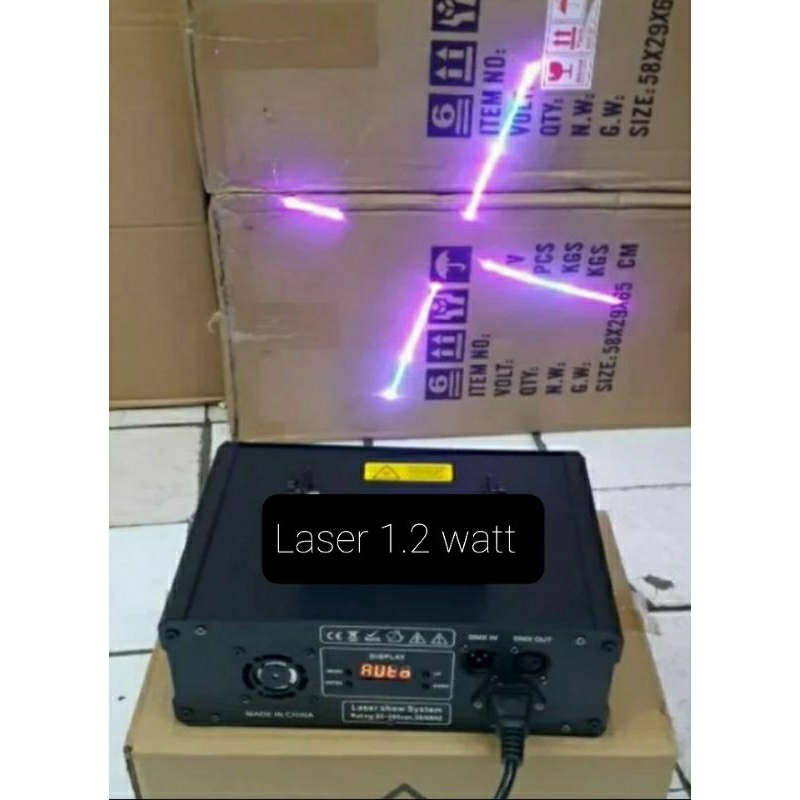 Laser show panggung Fullcolour 1.2 watt rgb animasi