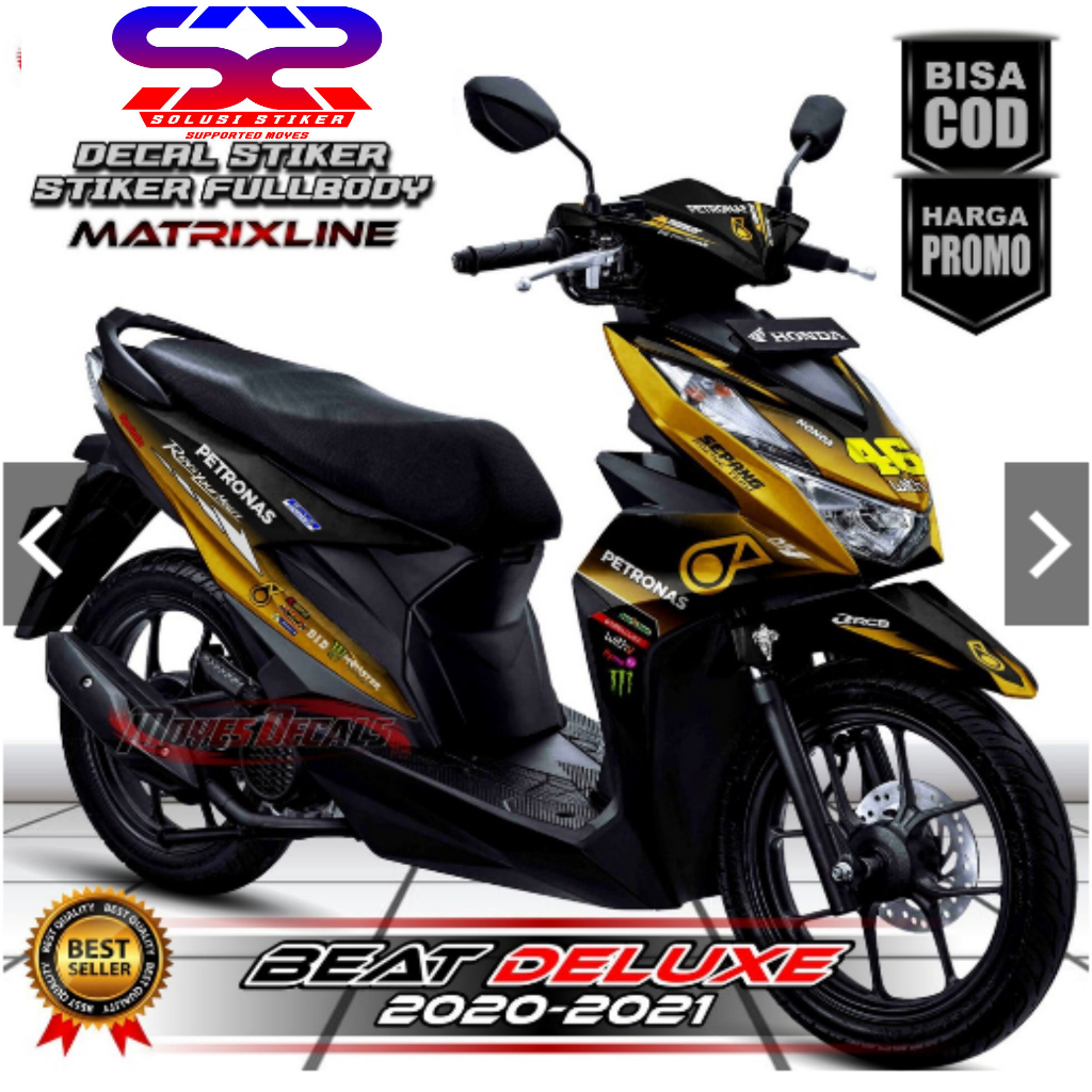 COD Stiker Decal Beat Deluxe Motif Petronas Warna Gold FullBody Decal  Beat 2020-2021 FullBody