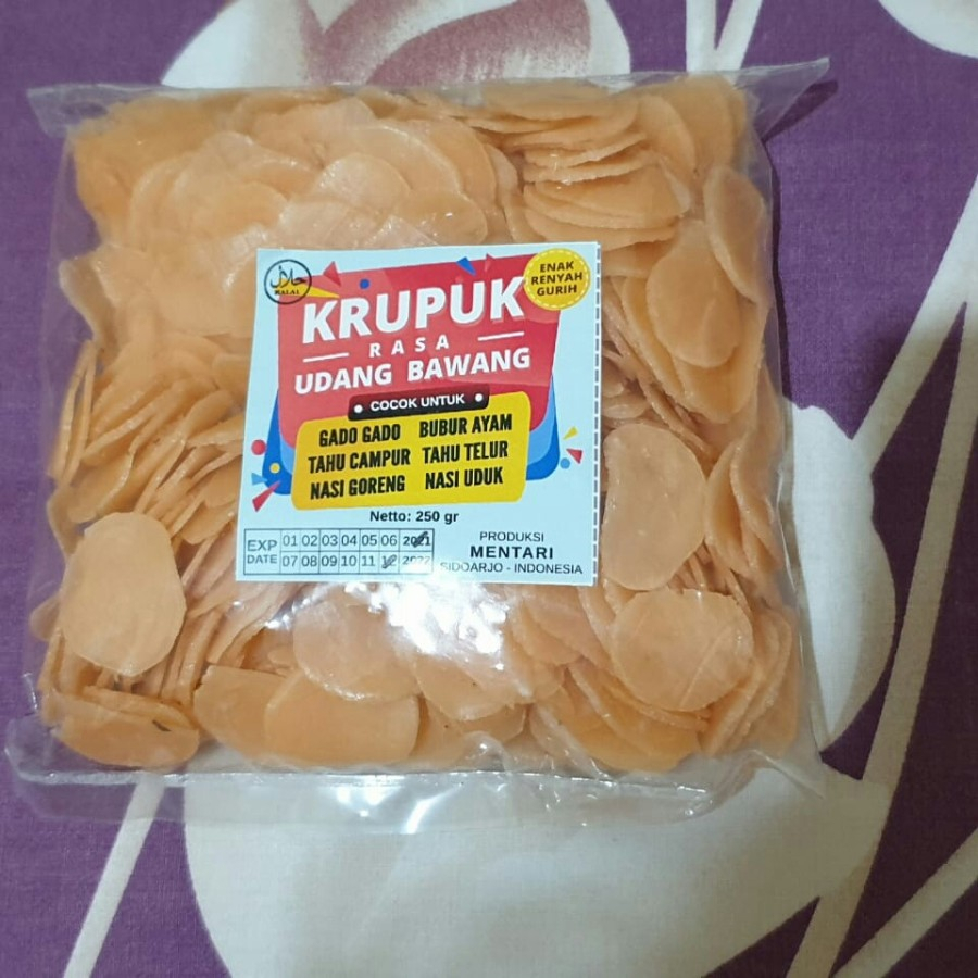 

kerupuk rasa udang bawang (mentah)