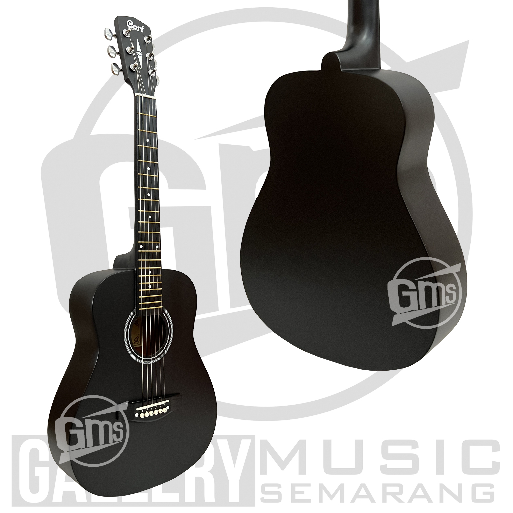 Gitar Akustik ¾  Cort Custom Tanam Besi Gitar 3/4 Cort Custom Termurah Paket Super Komplit