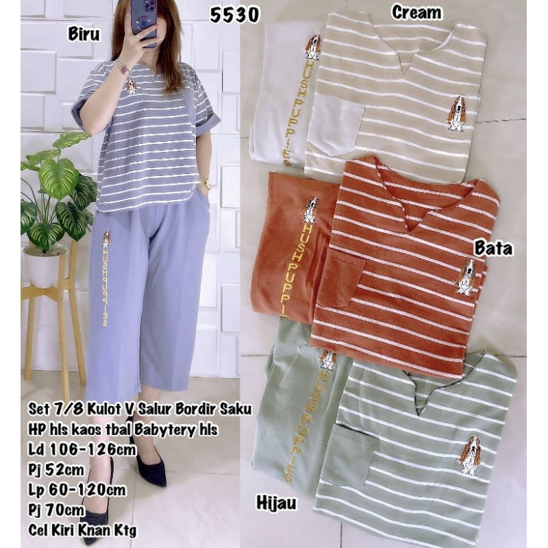 5530 Set 7p8 Kulot Salur Saku