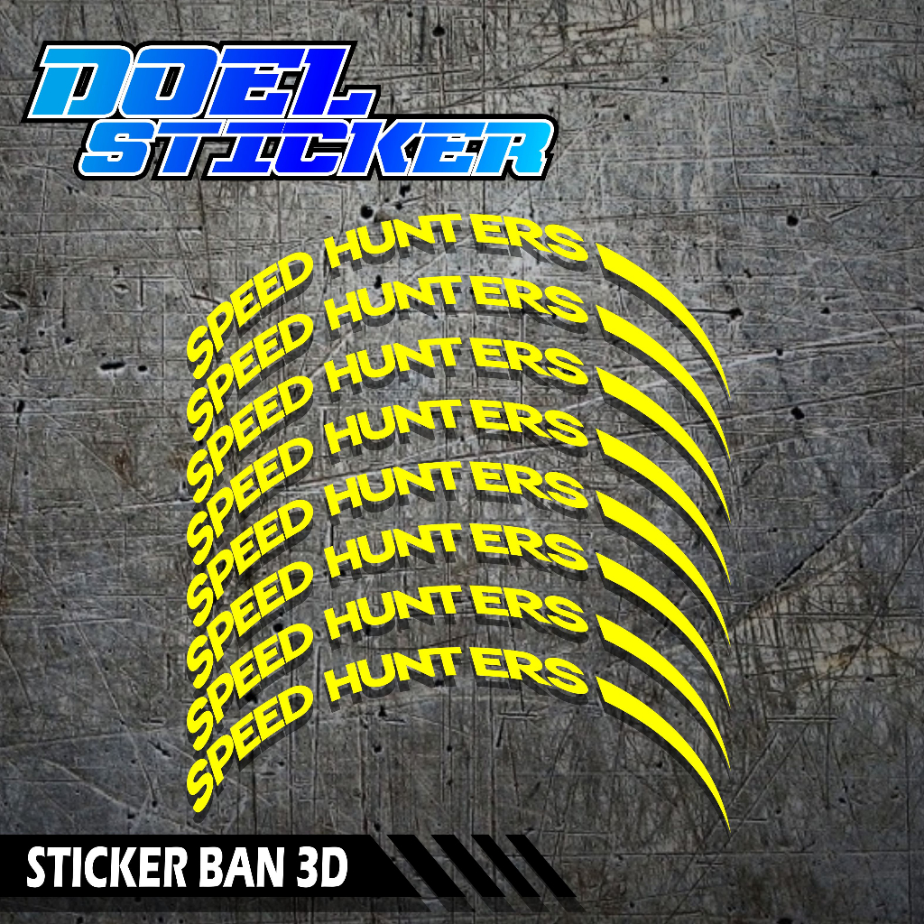 Tire Bomb / Sticker Ban Motor 3D / Font Ban Aksesoris Motor Speed Hunters Doel 002