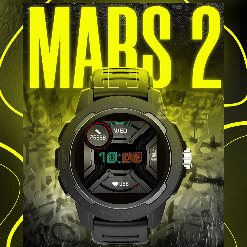 Jam Tangan Pintar Smartwatch North Edge Mars2 Digital Sports Watch Mens Heart Dual Multifunction Barometer