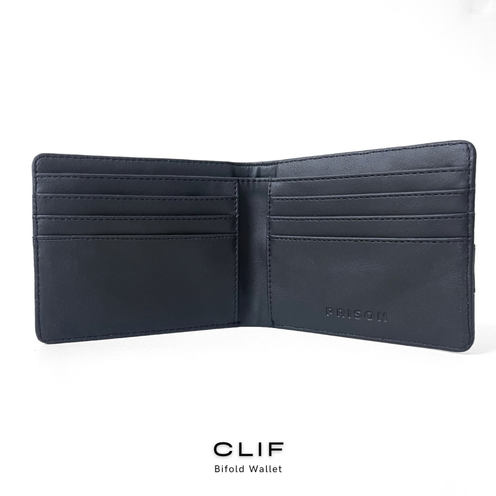 Prison Dompet Pria Original Dompet Lipat Pendek Kulit Sintetis | CLIF Bifold Wallet