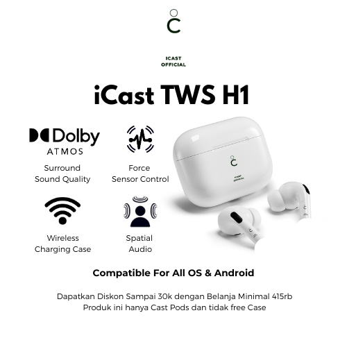 Cast Pods Pro H1 Edition Final Upgrade Wireless Charging [Pop Up + Serial Detected] By iCast
