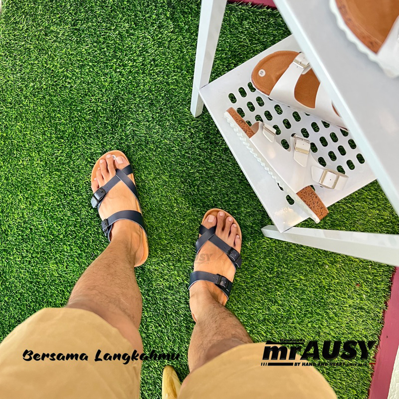 Sandal Cowok Pria Birken Casual mrAUSY Silang Japit