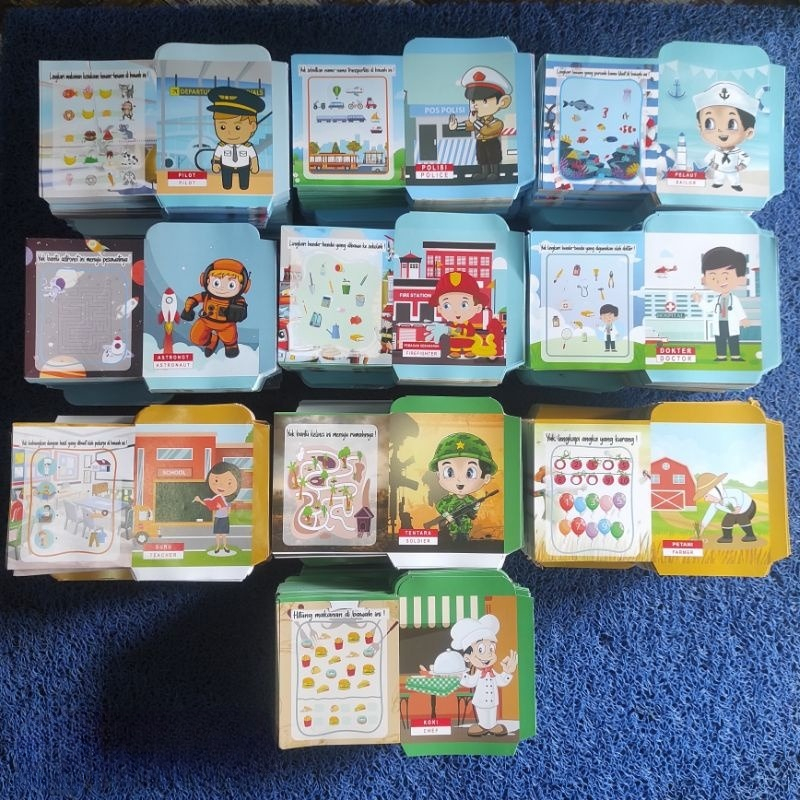 

[Lembaran] [Bisa Pilih Motif] 100 Lembar Amplop Lebaran Tema EDUKASI Profesi Size medium 7 x 11,5 cm Free Plastik