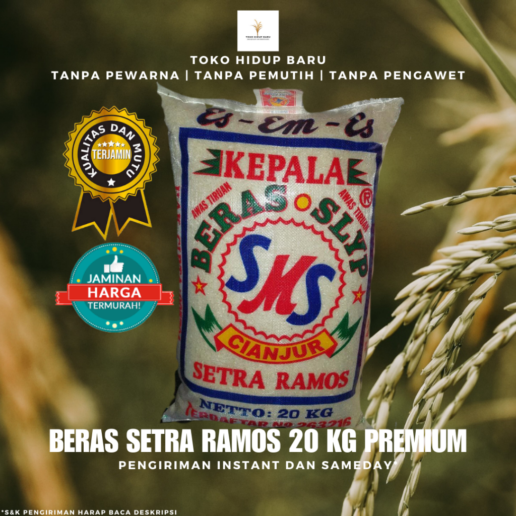 

(BEST SELLER) BERAS SETRA RAMOS CIANJUR 20 KG PREMIUM NO.1