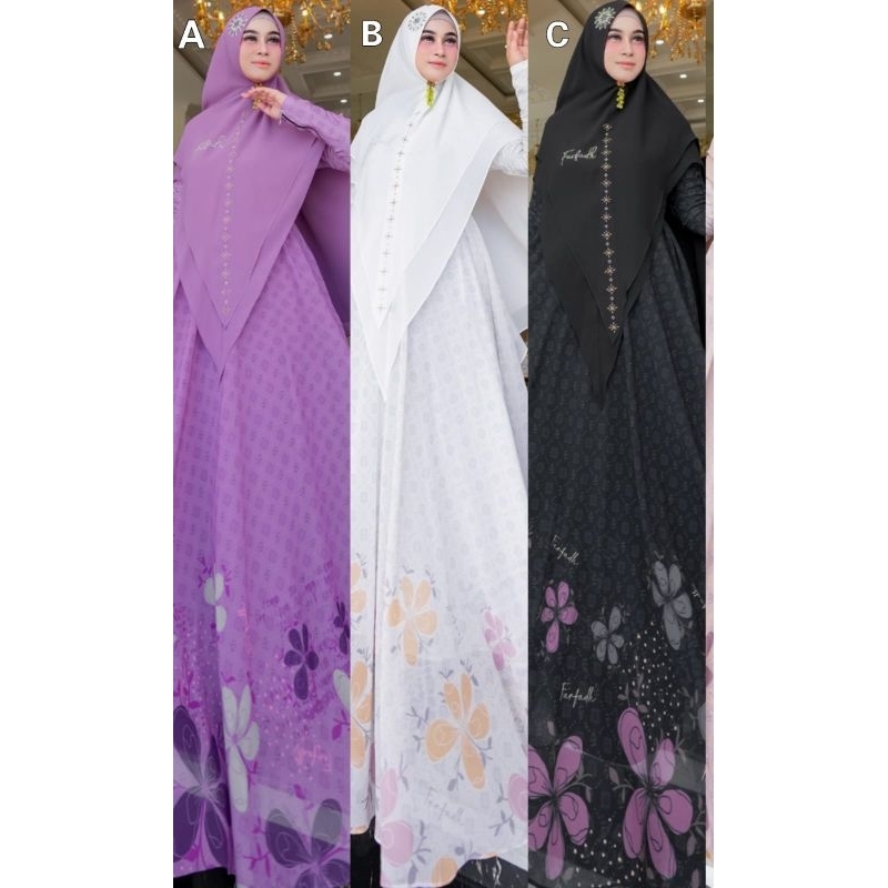 DHEAAFIECCENA/READY STOCK SIAP KIRIM ASHIFA SYARI/SAYRI HITAM SYARI PUTIH /SYARI HITAM PUTIH MEWAH E