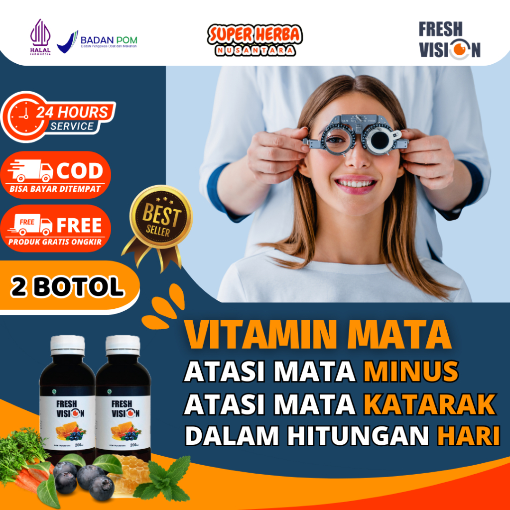 

[PAKET 2 BOTOL] | Fresh Vision | Bantu Mengurangi Mata Minus Pandangan Kabur Minuman Kesehatan Mata isi 200 ml