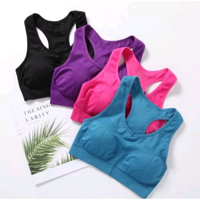 Q847 - Sport Bra Gym Wanita / Bra Sport Tanpa Kawat / BH Sport Olahraga / Tanktop Bra Gym / Bra Gym 