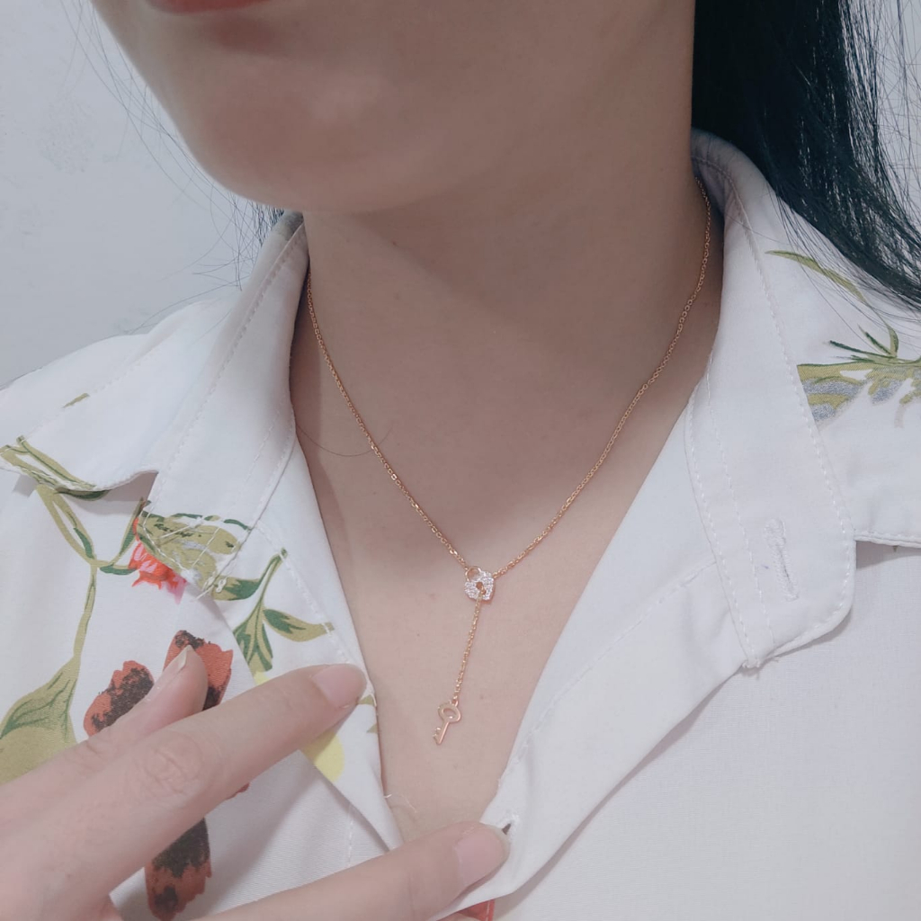 kalung bulan sabit dan bintang unik cantik emas asli