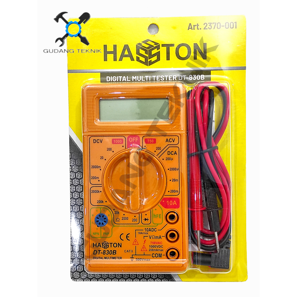 Multitester Multi Tester DIGITAL DT830B 2370-001 HASSTON PROHEX / Multimeter Avometer 2370 001 HASSTON