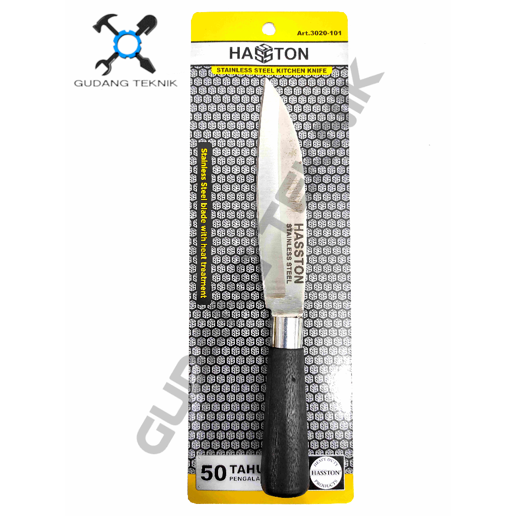 Pisau Buah Daging Stainless Steel 3020-101 HASSTON PROHEX / Pisau Dapur Serong Potong Buah Daging Serbaguna 3020 101 HASSTON
