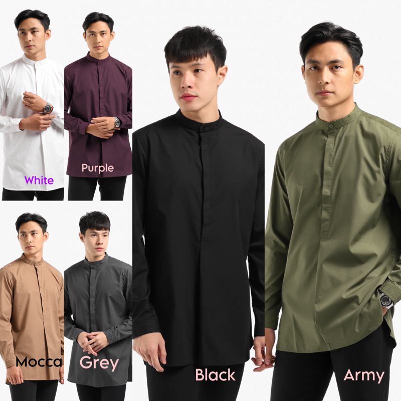 NOZAN LONG GAZI CLEAN COLLAR 3/4 SLEEVE SHIRT by HEYMALE ID