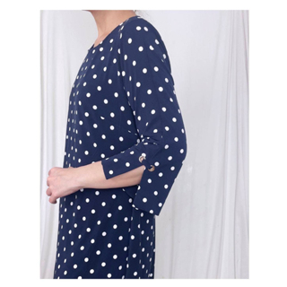 TMH** polkadot  bellsleeved sheath  dress