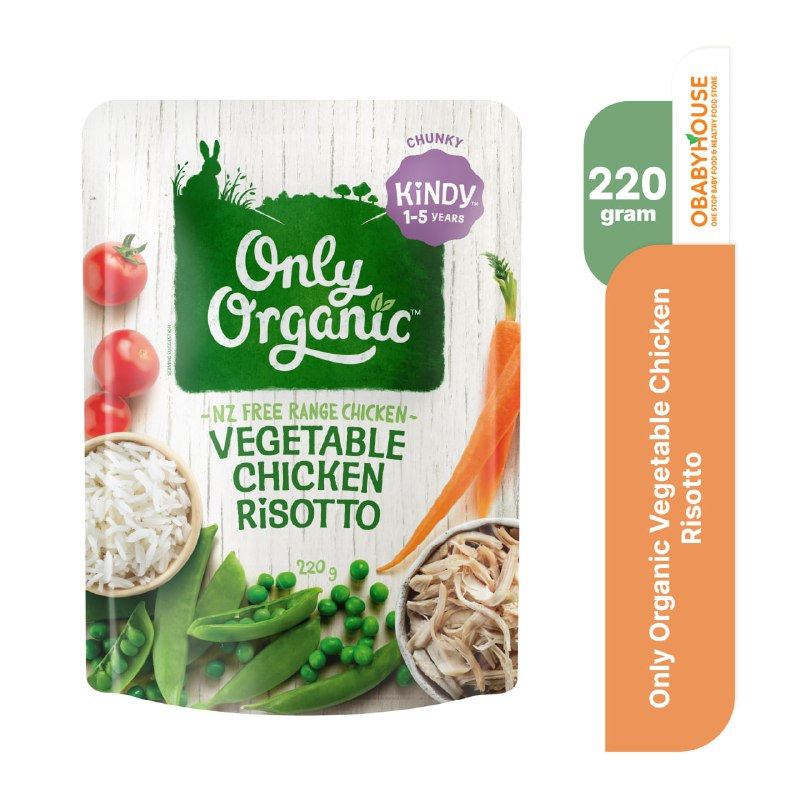 Only Organic Vegetable Chicken Risotto Kindy 1-5 years 220 g