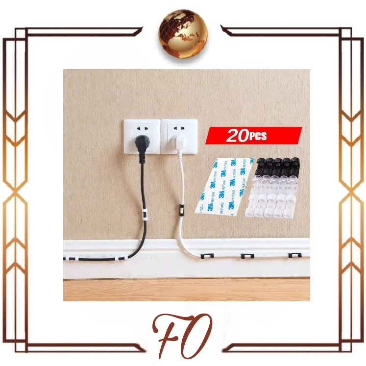 (FO) Klip Kabel Organizer Cable Clip Per pack Pengikat Kabel