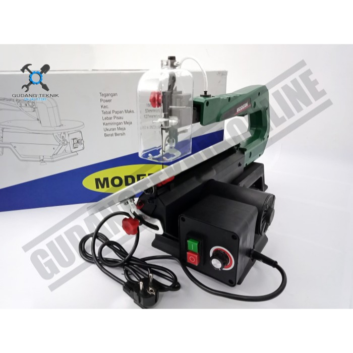 Mesin Gergaji Pigura Akrilik M400A MODERN / Electric Scroll Saw Gergaji Potong Kerajinan Tangan Ukir Kayu Pigura M 400A MODERN