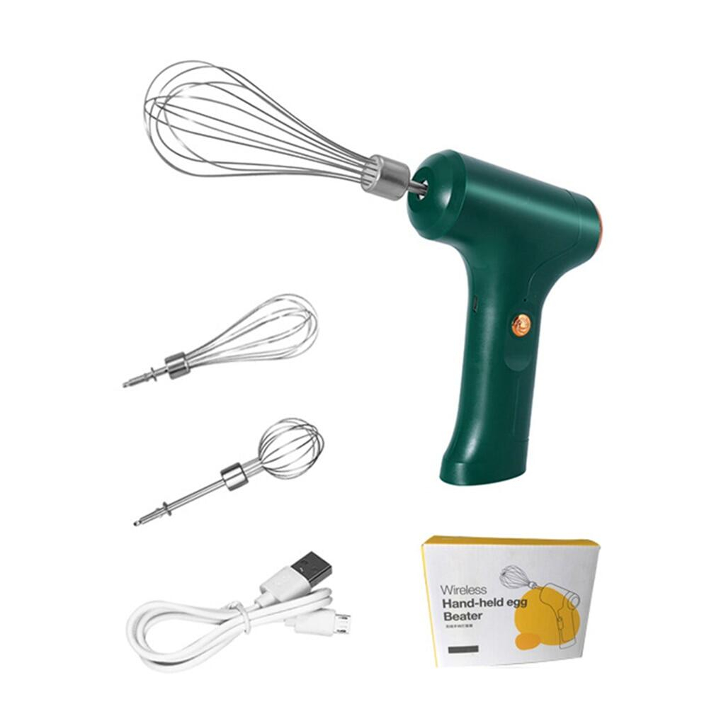 Mixer Tangan Mini Tanpa Kabel USB Rechargeable Hand Mixer 2 Pengocok yang Dapat Dilepas