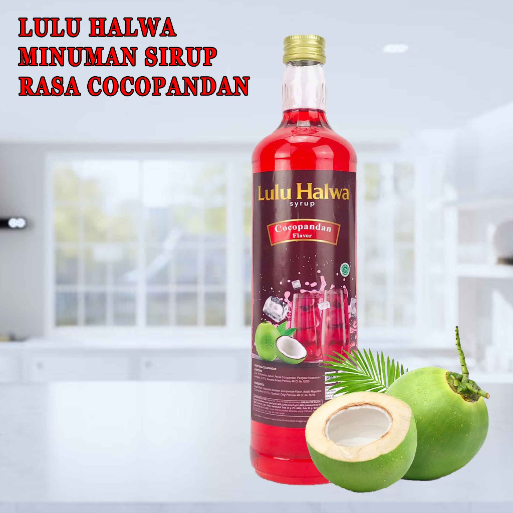 Lulu Halwa/ Minuman Sirup/ Sirup Rasa CocoPandan/ 650ml