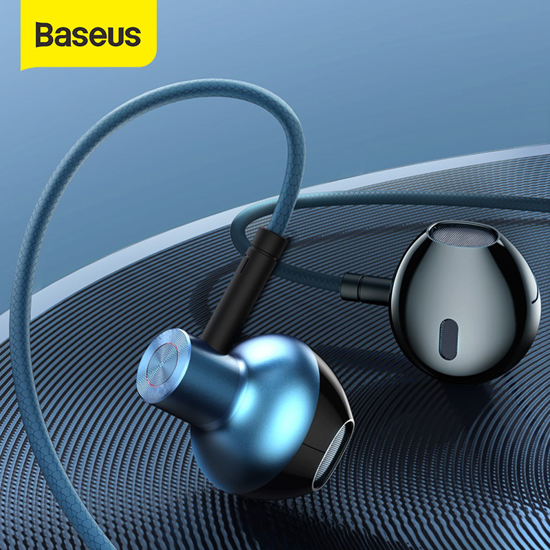 BASEUS HEADSET HANDSFREE ENCOK 3.5MM WIRED EARPHONE H19