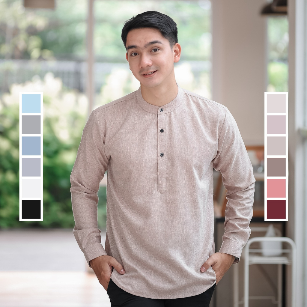 Baju Muslim Koko Qurta Lengan Panjang Slimfit