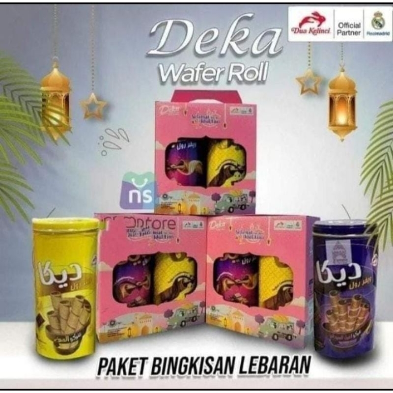 Deka Wafer Roll Choco Isi 2 Rasa Paket Lebaran Deka Dua Kelinci