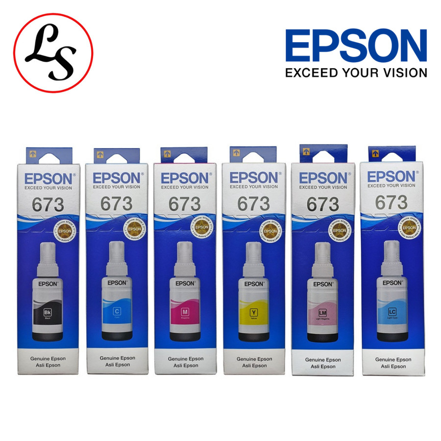 EPSON TINTA PRINTER 673 T673 L805 L810 L850 L1300 L1800 Original / ORI