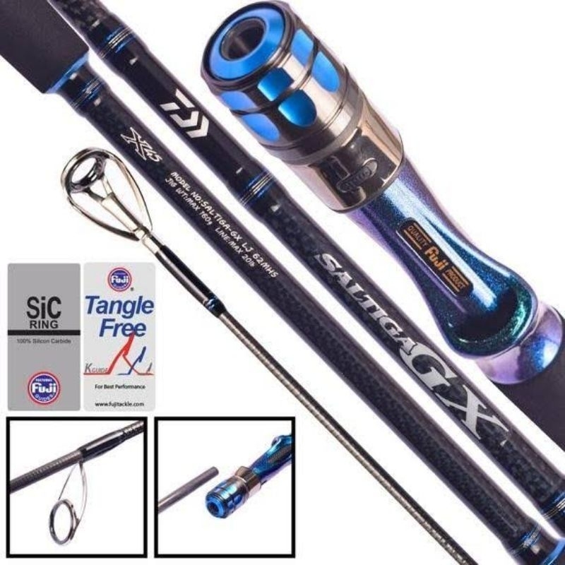 Joran Daiwa SALTIGA GX LJ 62MHS/HS max jig 160-200gr | Spining Light Jigging