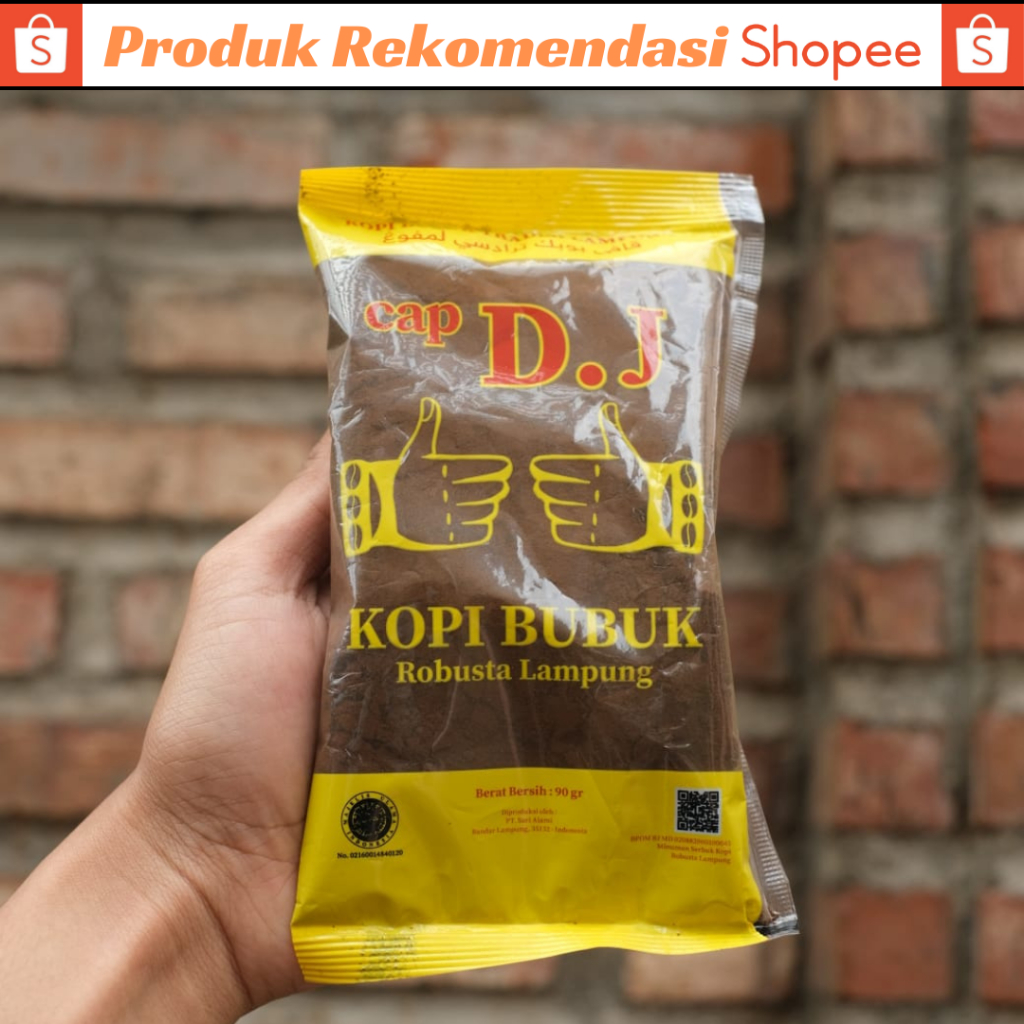 Kopi Cap D.J Kopi Bubuk Robusta Lampung DJ Produksi El's Els Coffee Kemasan 90gr