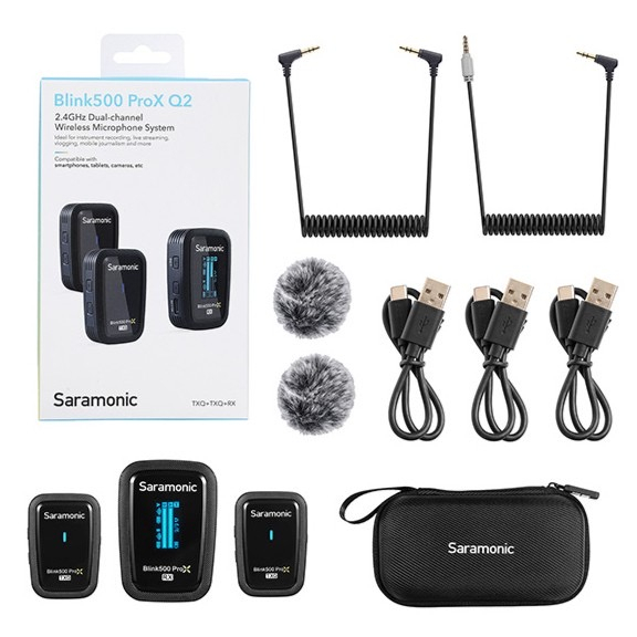 Saramonic Blink 500 ProX Q2 Dual-Channel Wireless Microphone - Garansi Resmi Saramonic 2 Tahun