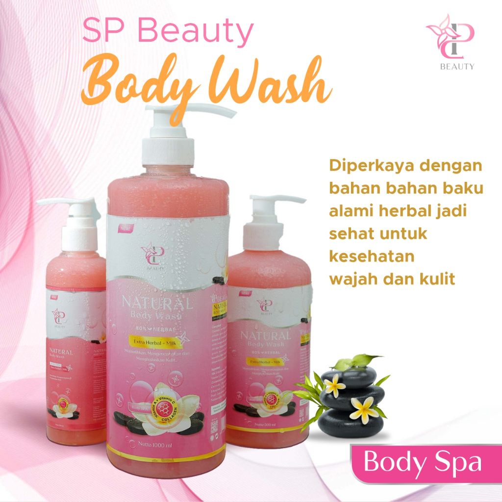 Sp Beauty Body Wash sabun cair herbal.body spa Extra 250ml vitamin C. A &amp; Collagen. - Sabun mandi cair pemutih badan sabun cair pemutih .sabun cair herbal body spa