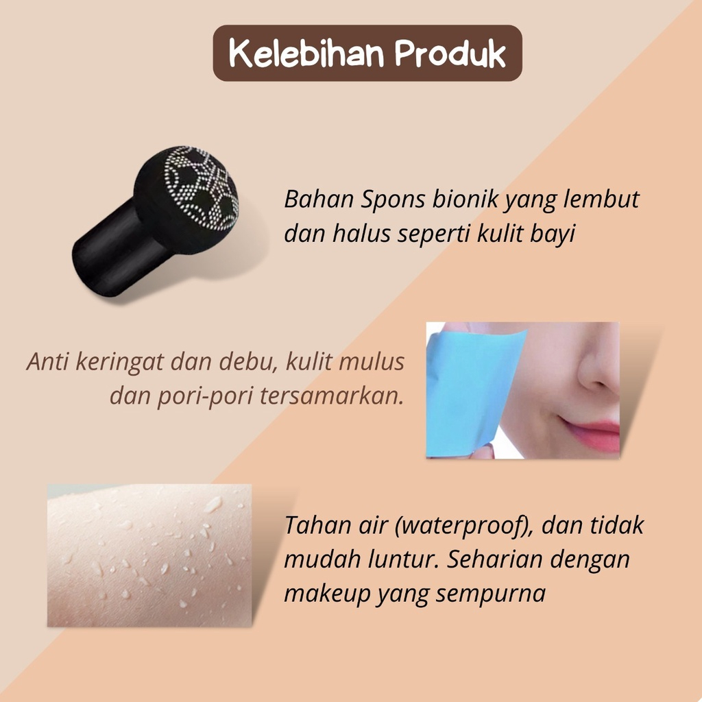 | LB | FEALI Waterproof Mushroom Head Air Sunisa CC Cream moisturizing Air Cushion BB Cream - BB Cream Coverage Longlasting