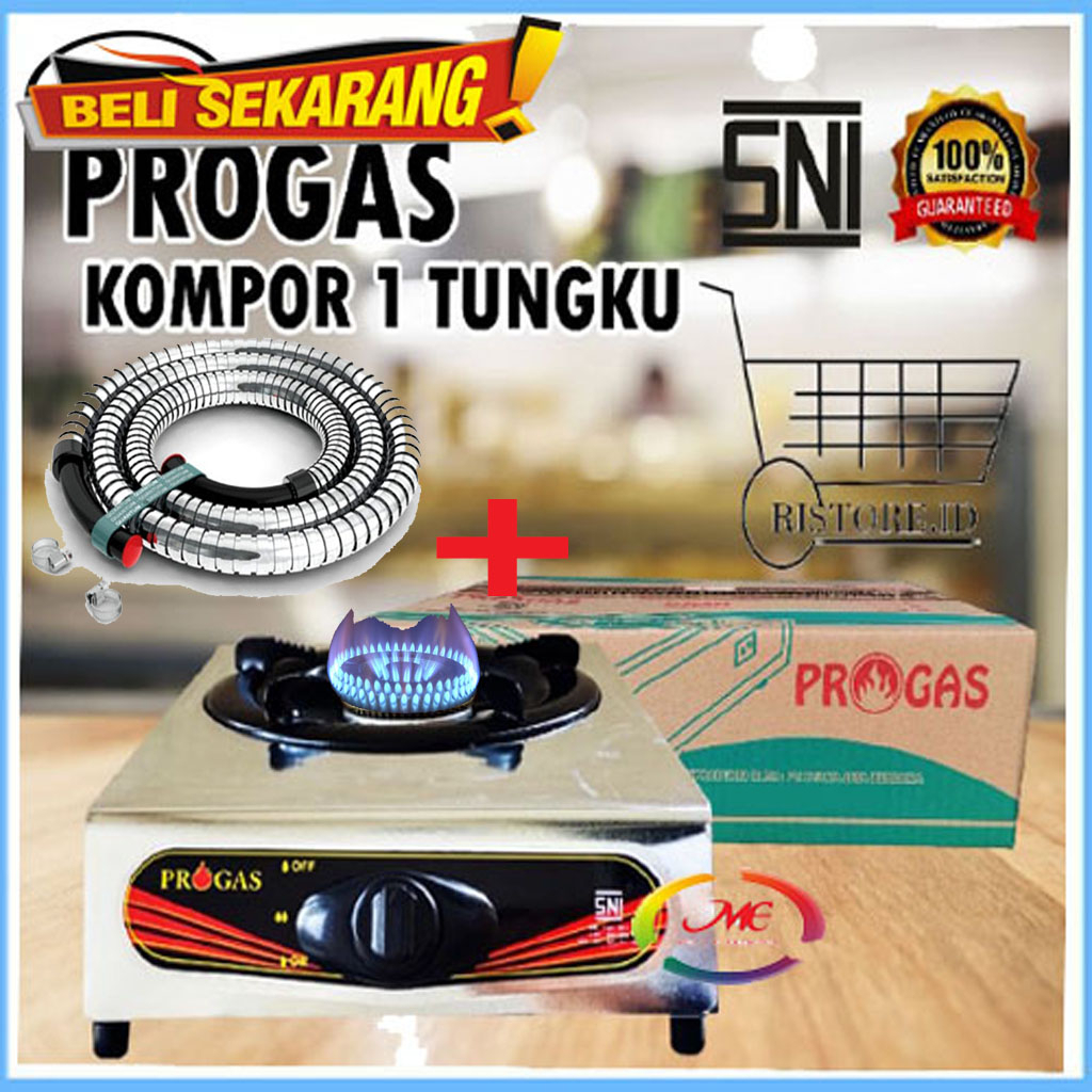 KOMPOR GAS SNI PROGAS/OMICKO-1 TUNGKU KM201 stenliss mewah / elegan MANTAP