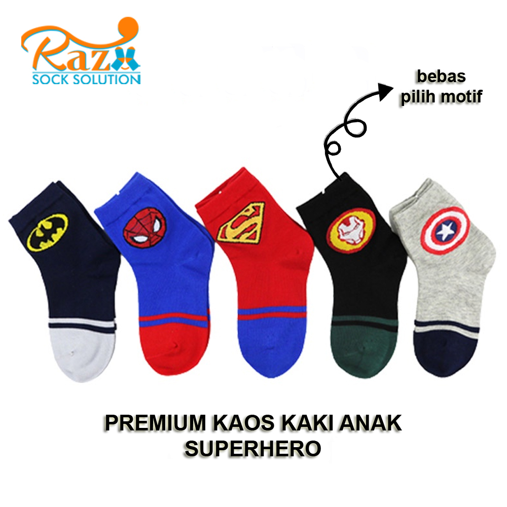 KAOS KAKI PANJANG ANAK SUPERHERO