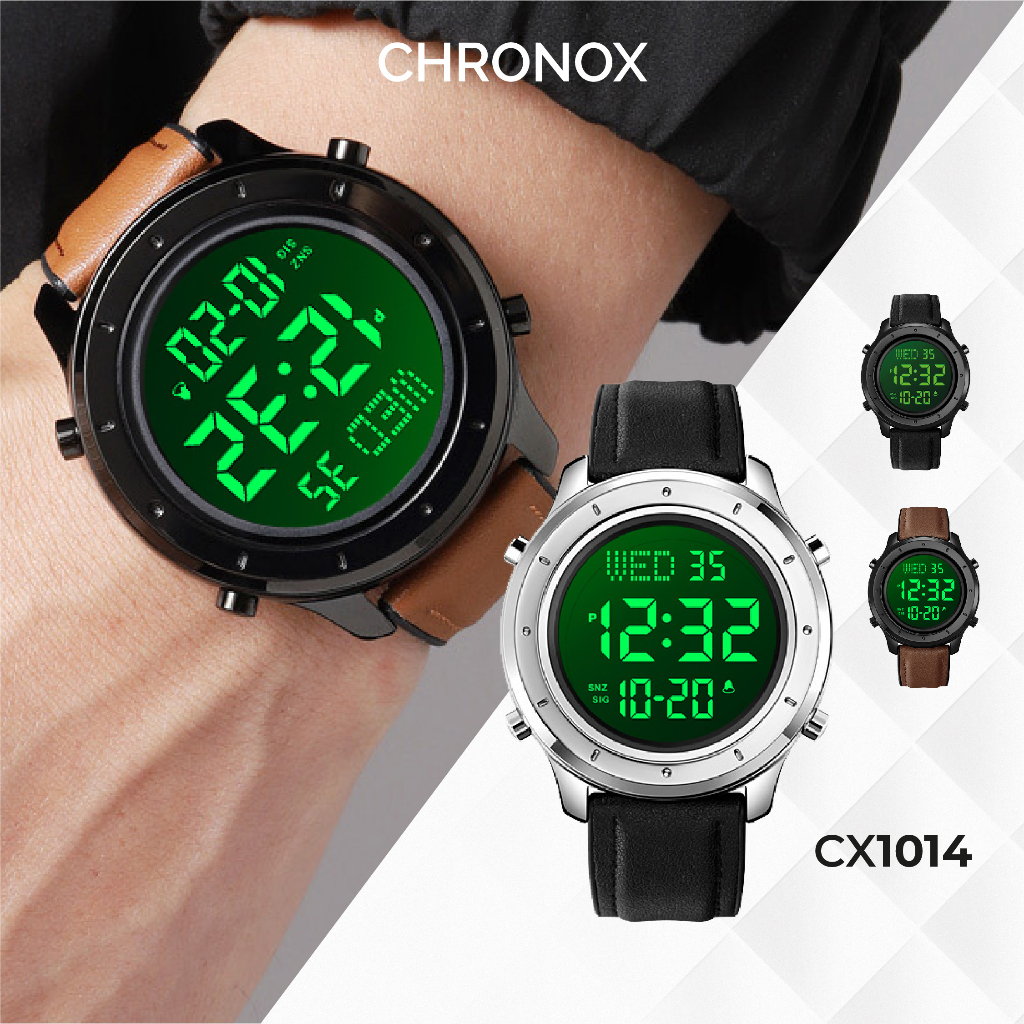 CHRONOX Jam Tangan Pria Digital Sporty - CX1014 Steelix