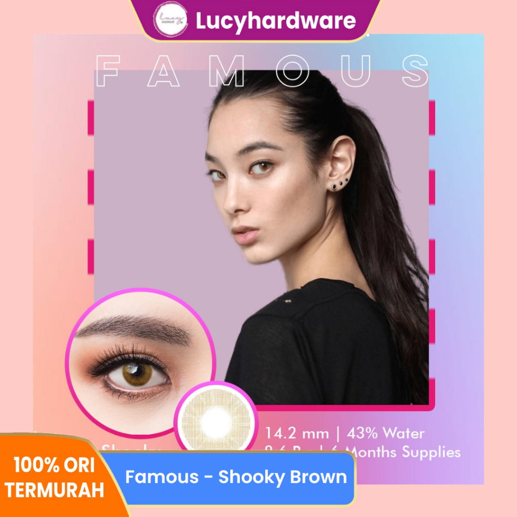 Famous With Biomoist Shooky Brown Bulanan Softlens Warna