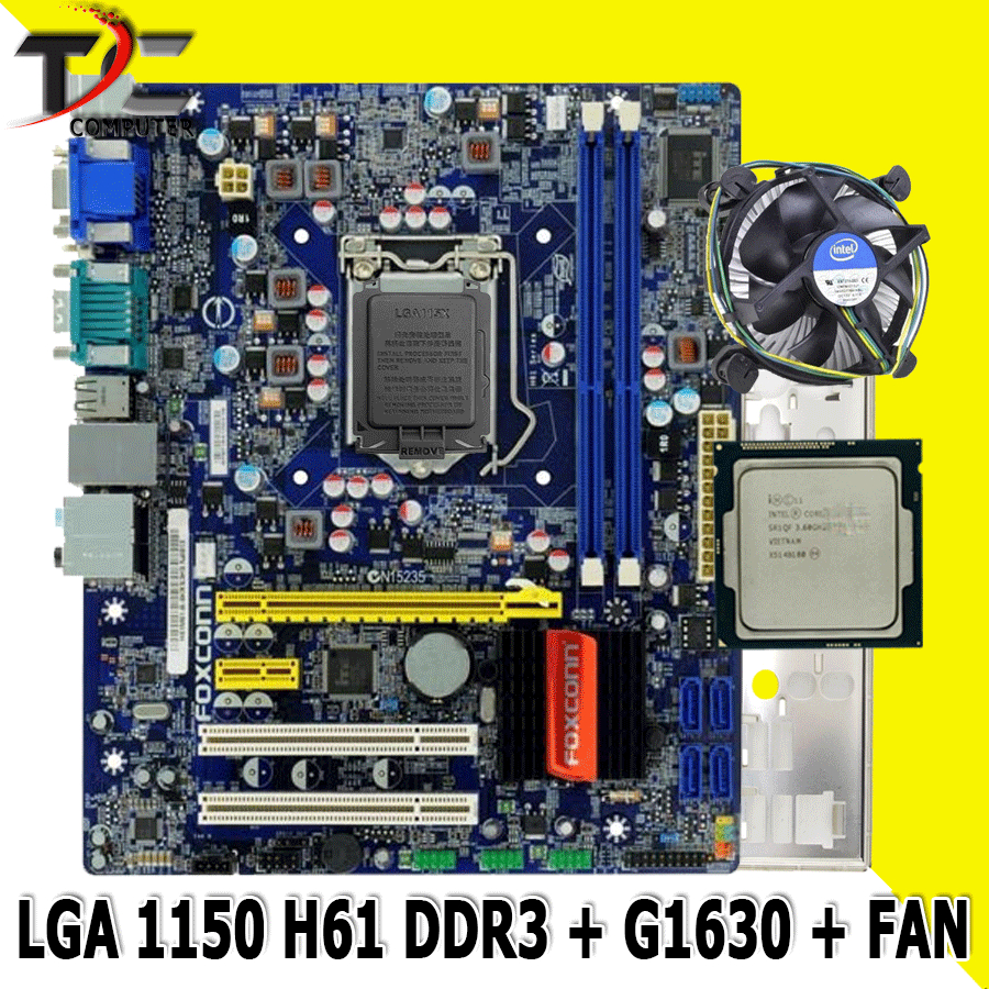 MOBO LGA 1155 H61 FOXCONN PLUS PROCESSSOR PENTIUM G 2020/2030