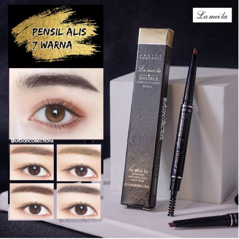 Lameila Pensil Alis 7 Warna Double Head Dawing Eyebrow 2in1 789